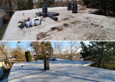 Elgin Flat Roof Replacement, you can see our before and after results.